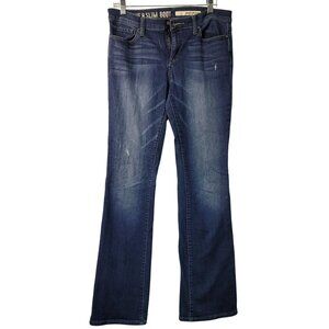 DKNY Womens Ave B Slim Boot Jeans 8X32 Blue Denim Light Distress